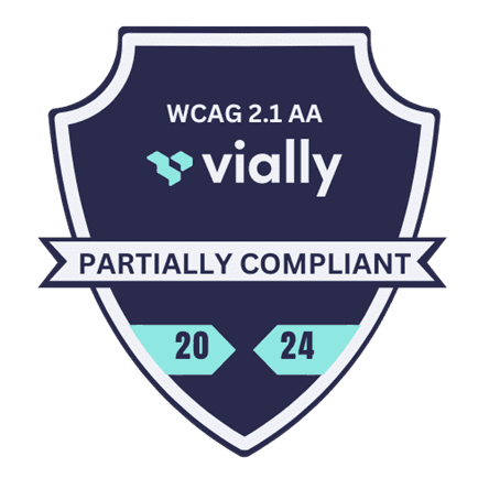 Vially accessibility page of partially compliant